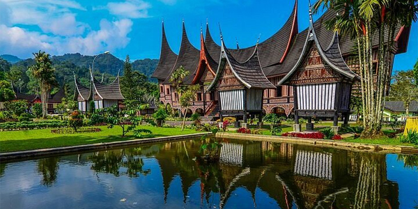Traditional house of Minangkabau tribe